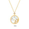 S925 Sterling Silver Plated Twelve Constellation White Shell Necklace Golden Libra 925silver