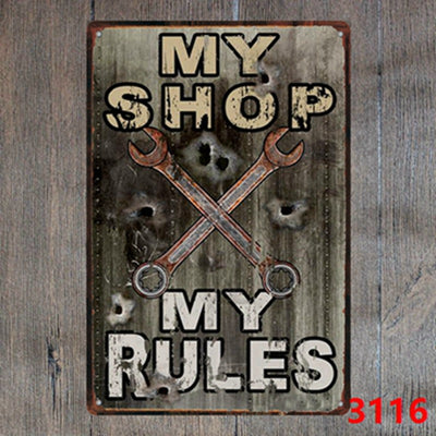 Cuadro Retro Taller Clásico de Motos y Autos Vintage sin Marco - Image 27