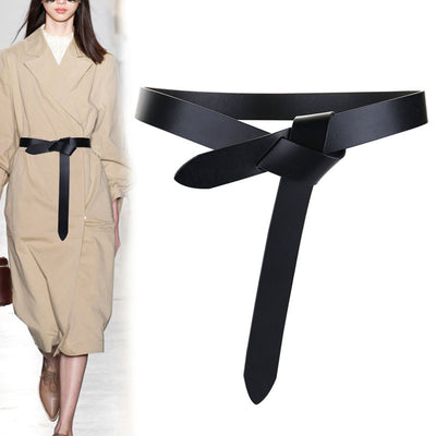 Abrigo de Lana Tejida con Nudo y Cinturón - Vestido de Moda Coordinado - Image 3