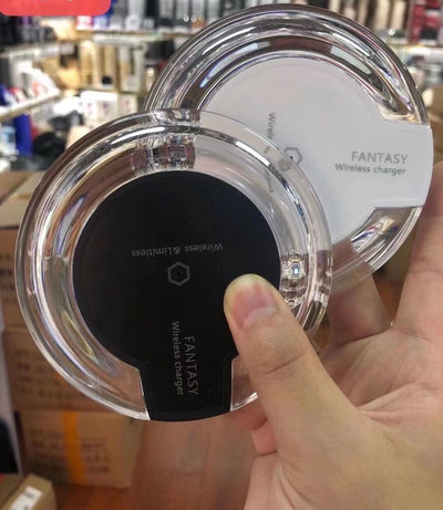 Cargador Inalámbrico QI Cristal Transparente Compatible con Apple, Xiaomi y Huawei - Image 10