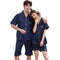 Pijama de Casal Seda Gelo - Cardigã Gola V Manga Curta Unissex