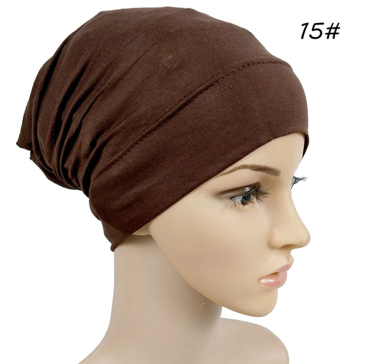 Gorra Modal Elástica de Algodón Mercerizado para Mujer - Diseño Monocromático Suave - Image 14