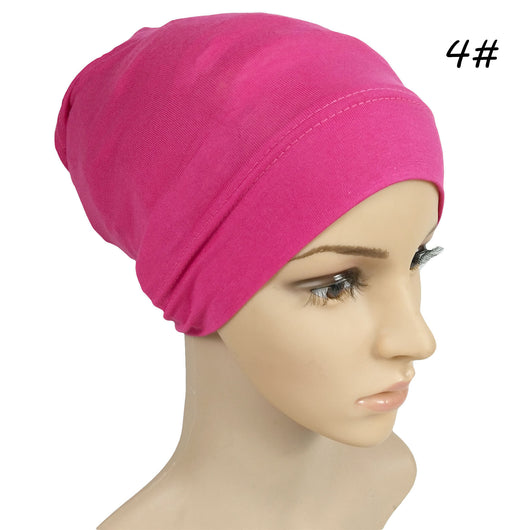 Gorra Modal Elástica de Algodón Mercerizado para Mujer - Diseño Monocromático Suave - Image 17