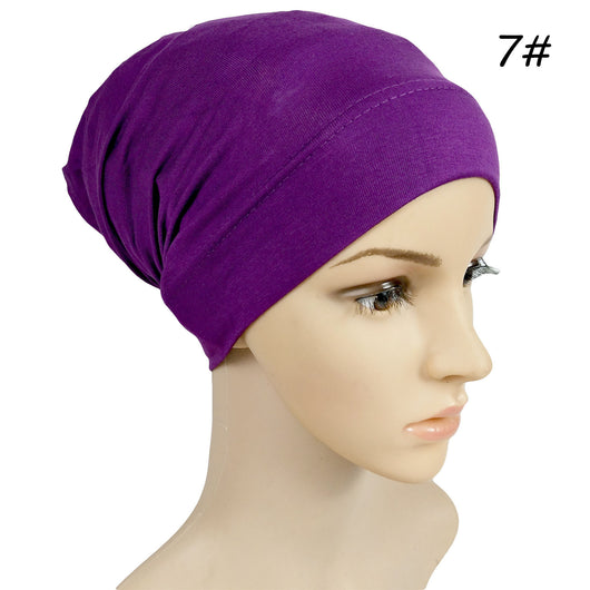Gorra Modal Elástica de Algodón Mercerizado para Mujer - Diseño Monocromático Suave - Image 8
