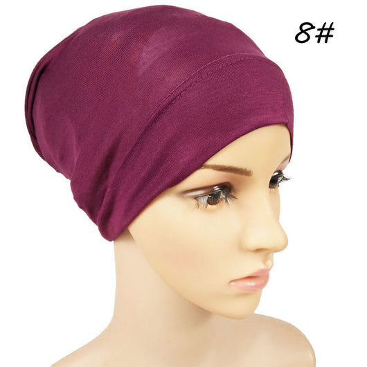 Gorra Modal Elástica de Algodón Mercerizado para Mujer - Diseño Monocromático Suave - Image 9