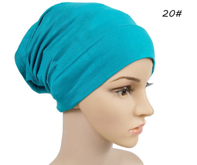 Gorra Modal Elástica de Algodón Mercerizado para Mujer - Diseño Monocromático Suave - Image 11