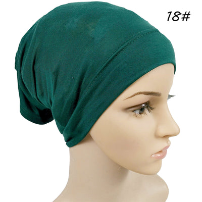 Gorra Modal Elástica de Algodón Mercerizado para Mujer - Diseño Monocromático Suave - Image 4