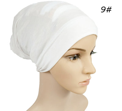 Gorra Modal Elástica de Algodón Mercerizado para Mujer - Diseño Monocromático Suave - Image 7