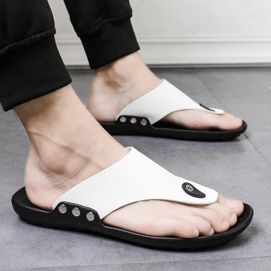 Chanclas Hombre Antideslizantes Estilo Coreano Puro Color - Image 8