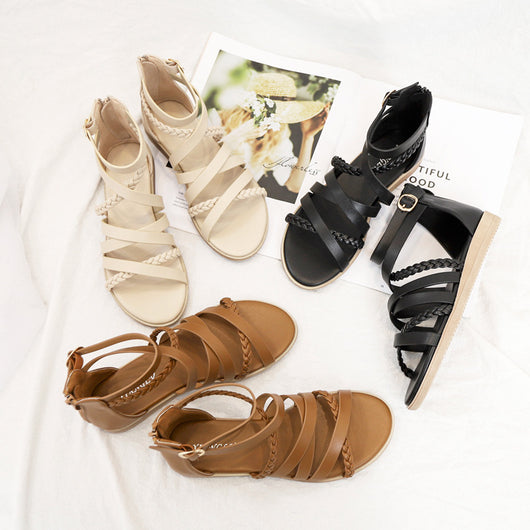 Sandalias Romanas Trenzadas para Verano