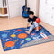 Alfombra Infantil del Espacio Exterior - Tapete Temático para Cuarto de Niños