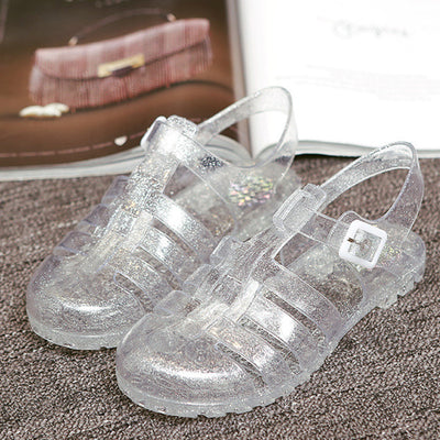 Sandalias Transparentes de Playa Tipo Crocs - Cómodas y Versátiles