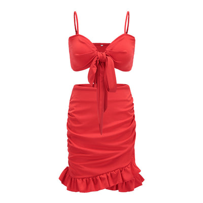 Conjunto Festivo: Top Tubo con Falda Tableada de Cintura Alta - Image 8