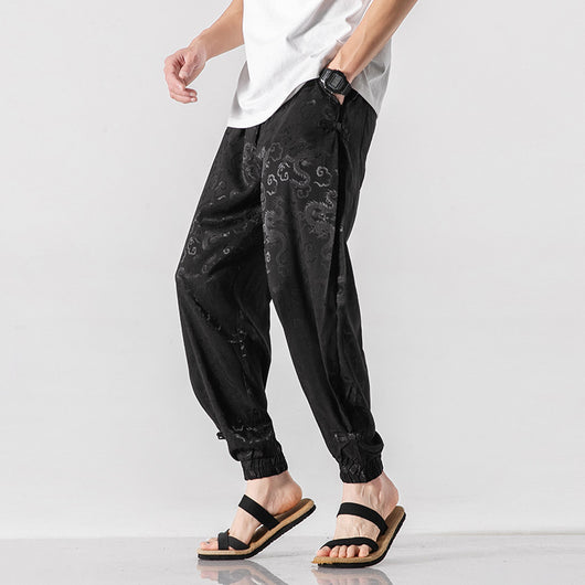 Pantalones Casuales Hombre Estilo Asiático Verano Ligeros - Image 7