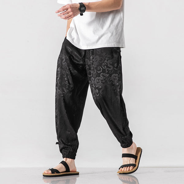Pantalones Casuales Hombre Estilo Asiático Verano Ligeros
