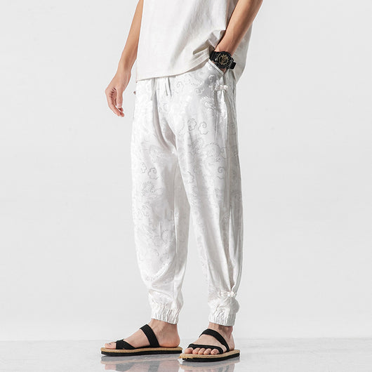 Pantalones Casuales Hombre Estilo Asiático Verano Ligeros - Image 3