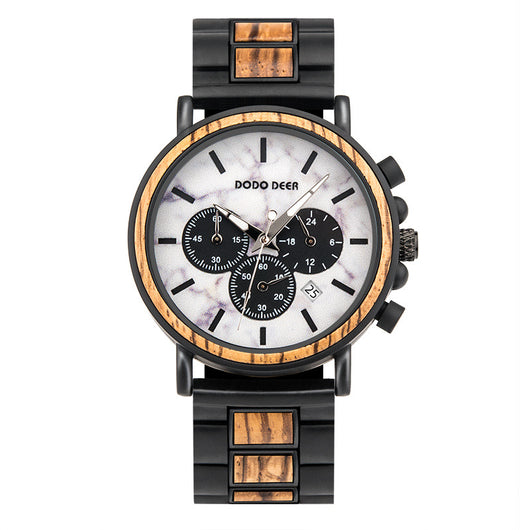 Reloj de Lujo Hombre Madera y Acero Inoxidable Diseño Elegante - Image 7