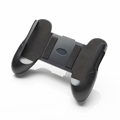 Black mobile game handle bracket holding a smartphone displaying the 'Mobile Legends' game on a white background. - Image 2