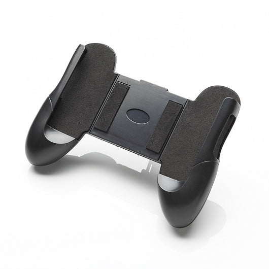 Black mobile game handle bracket holding a smartphone displaying the 'Mobile Legends' game on a white background. - Image 2