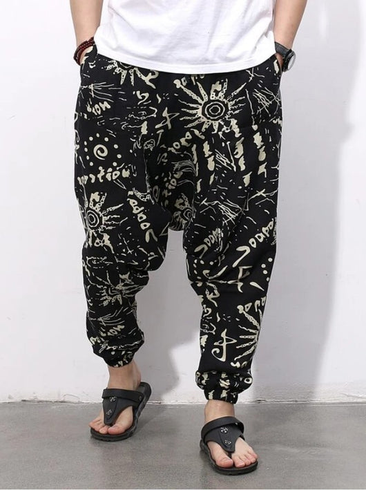 Pantalón Harem Veraniego de Algodón y Lino Estilo Chino para Hombre - Image 11