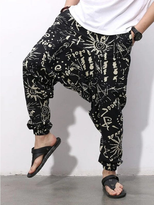 Pantalón Harem Veraniego de Algodón y Lino Estilo Chino para Hombre - Image 9