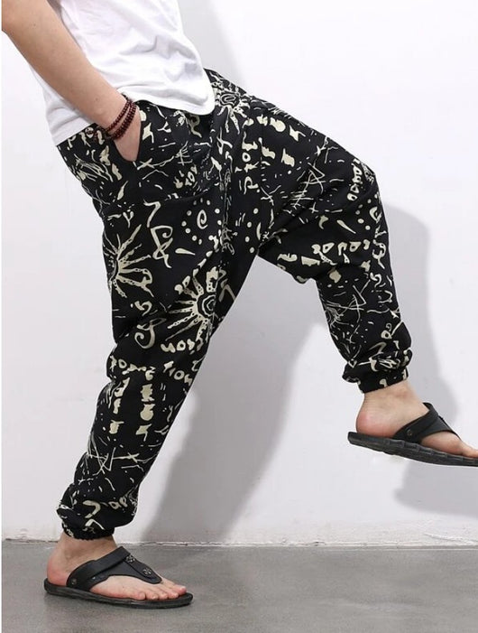 Pantalón Harem Veraniego de Algodón y Lino Estilo Chino para Hombre - Image 7
