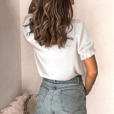 Blusa Casual de Tul Liso para Mujer - Image 6