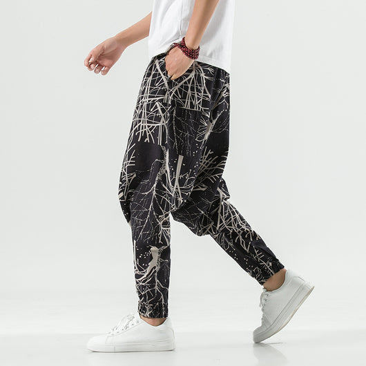 Pantalones de Lino Estilo Chino Verano Hombre Sueltos - Image 5