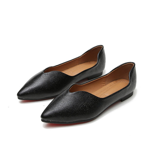 Zapatos Ballet Dorsay Mujer Punta Fina Estampado Serpiente - Image 3