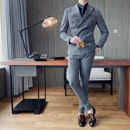 Traje Juvenil Doble Botonadura Slim Fit - Conjunto de Dos Piezas para Hombre - Image 7