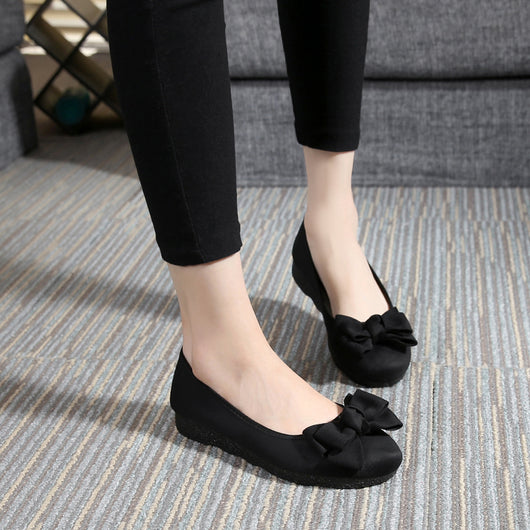 Bailarinas Planas Mujer con Lazo - Zapatos Slip-On Punta Redonda - Image 8