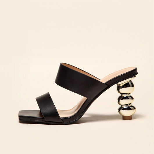 Sandalias de Tacón Alto con Efecto Espejo - Estilo Verano Elegante - Image 11