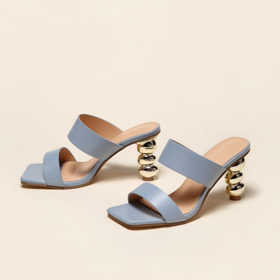 Sandalias de Tacón Alto con Efecto Espejo - Estilo Verano Elegante - Image 6