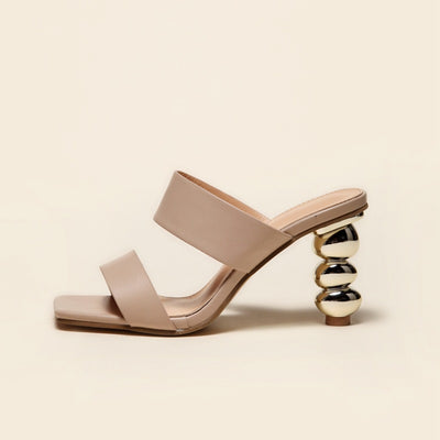 Sandalias de Tacón Alto con Efecto Espejo - Estilo Verano Elegante - Image 4