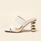 Sandalias de Tacón Alto con Efecto Espejo - Estilo Verano Elegante