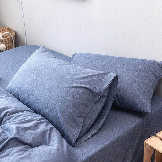 Funda de Almohada de Algodón Lavado Estilo Japonés Minimalista - Image 16
