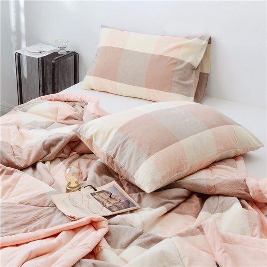 Funda de Almohada de Algodón Lavado Estilo Japonés Minimalista - Image 14