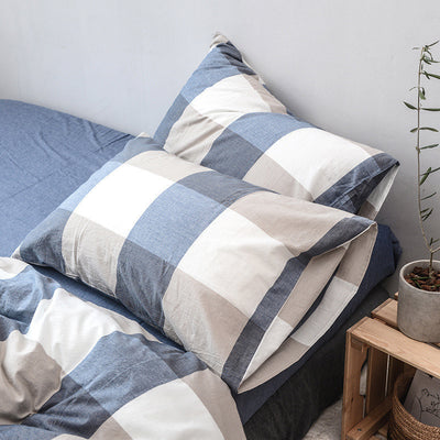Funda de Almohada de Algodón Lavado Estilo Japonés Minimalista - Image 23