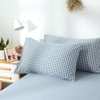 Funda de Almohada de Algodón Lavado Estilo Japonés Minimalista - Image 13