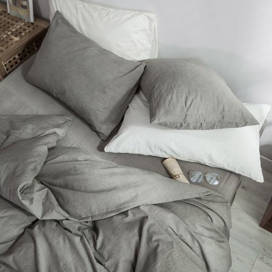 Funda de Almohada de Algodón Lavado Estilo Japonés Minimalista - Image 18