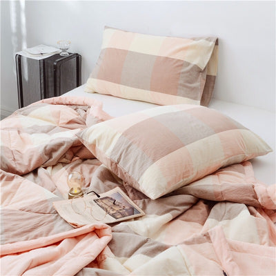 Funda de Almohada de Algodón Lavado Estilo Japonés Minimalista - Image 10