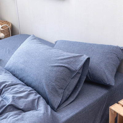Funda de Almohada de Algodón Lavado Estilo Japonés Minimalista - Image 3