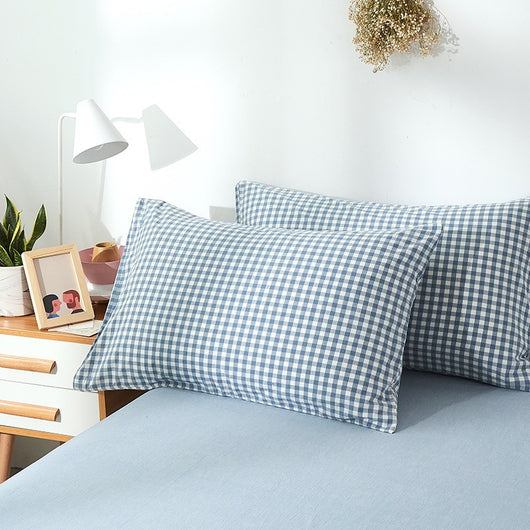 Funda de Almohada de Algodón Lavado Estilo Japonés Minimalista - Image 8