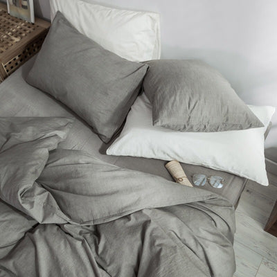 Funda de Almohada de Algodón Lavado Estilo Japonés Minimalista - Image 5