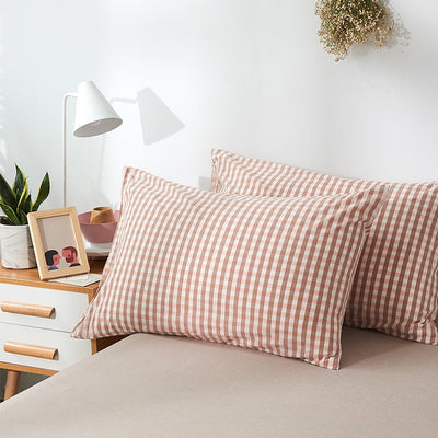 Funda de Almohada de Algodón Lavado Estilo Japonés Minimalista - Image 7