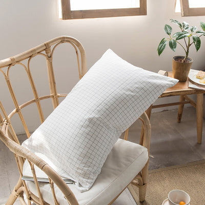 Funda de Almohada de Algodón Lavado Estilo Japonés Minimalista - Image 9