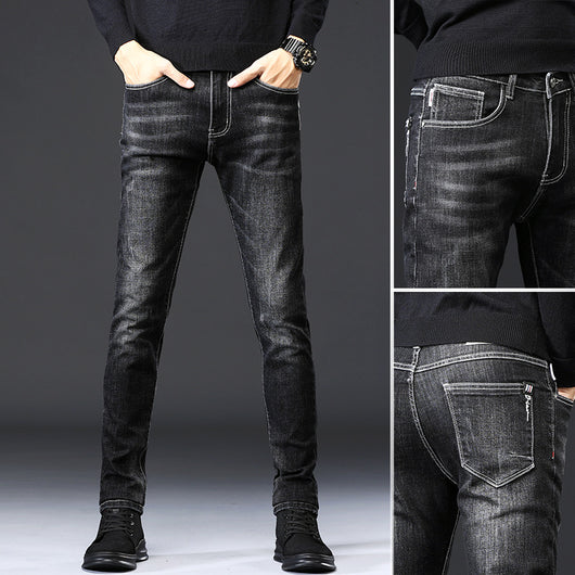 Jeans Slim Fit para Hombre con Corte Tobillero