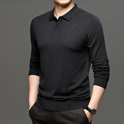 Suéter Holgado de Lana Tejida para Hombre - Primavera y Otoño - Image 14