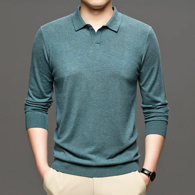Suéter Holgado de Lana Tejida para Hombre - Primavera y Otoño - Image 11
