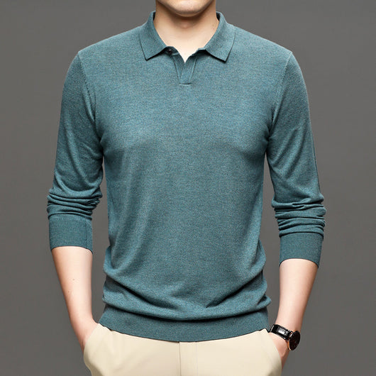 Suéter Holgado de Lana Tejida para Hombre - Primavera y Otoño - Image 11